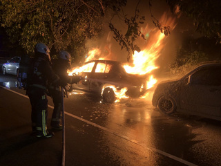 台中神岡路旁火燒車  警消撲滅發現1具遺體