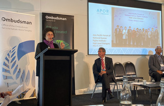 陳菊率團赴紐西蘭 出席APOR監察使年會發表演說