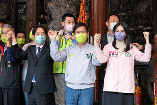 林佳龍金山萬里拜票  賴副總統到場力挺