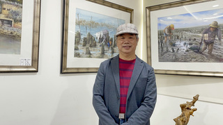 金寧鄉公所改造空間  楊天澤畫作添藝文氣息