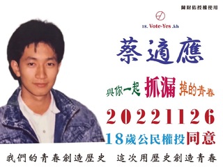 蔡適應也推抓漏廣告復刻版  青澀照挺18歲公民權