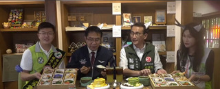 黃偉哲合體吃播宣傳  鄭運鵬提桃園藝文綠洲計畫