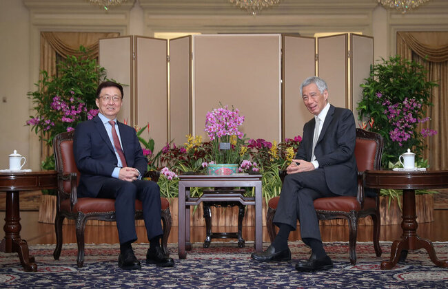 李顯龍會晤中國副總理韓正 盼美中關係穩定 | 華視新聞