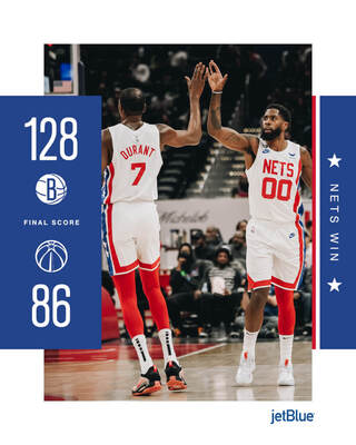 NBA籃網擺脫厄文反猶風波  42分差大勝巫師