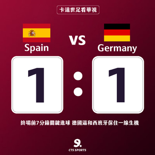 世足賽德國1比1踢平西班牙 無敵艦隊4積分E組居首