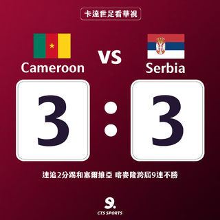 世界盃喀麥隆逼和塞爾維亞 球評：變陣是關鍵