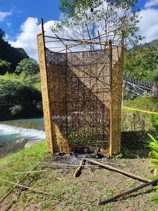 烏來泰雅背簍地景藝術遭焚毀 族人：祖靈所不容