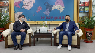 王必勝抵金門 13日視察小三通復航整備狀況