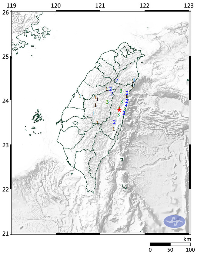 花蓮縣芮氏規模4.3地震   最大震度4級 | 華視新聞