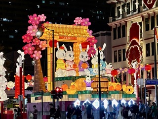 新加坡揮別疫情陰霾 牛車水街頭熱鬧迎兔年