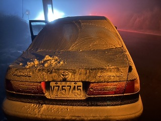 寒流南下降溫 台7甲線思源埡口段降雪