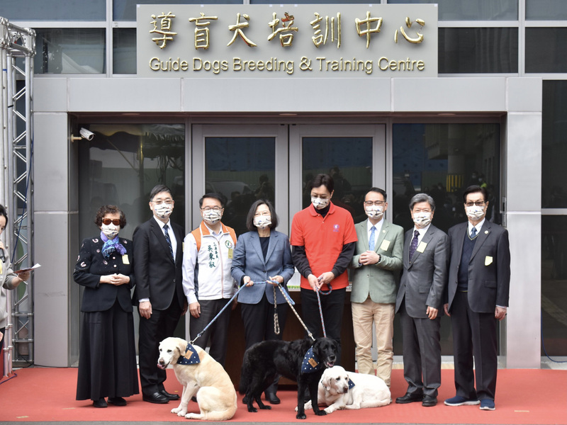 蔡總統帶3隻導盲犬回娘家 盼完備法令照顧視障者 | 華視新聞