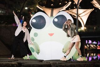 新莊中港大排光雕展登場  浪漫河廊搭KUSO風吸睛