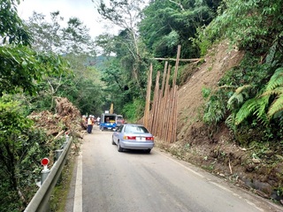 合歡山翠峰路段邊坡搶修  預計7/7前日夜交管