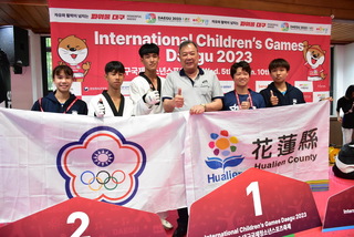 花蓮代表隊出戰國際少年運動會 跆拳道奪1金1銀