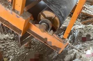 新北工安意外  工人手臂遭輸送帶夾斷送醫急救