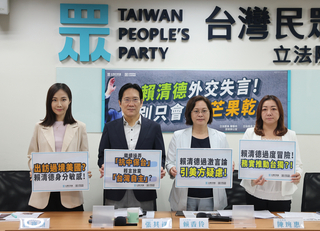 民眾黨團質疑賴清德外交失言 綠：勿惡意扭曲