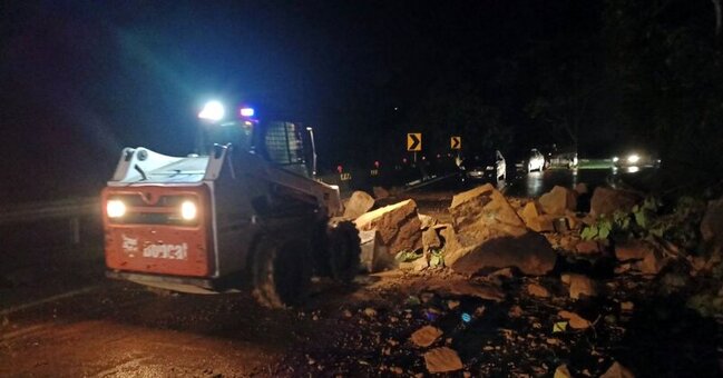 阿里山公路2處坍方已清除 颱風杜蘇芮逼近廠商進駐 | 華視新聞