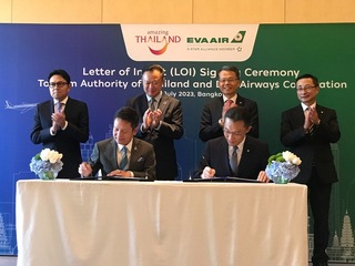 泰國觀光局和長榮簽署合作意向書 促進旅遊市場