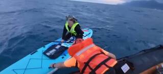 男子三仙台海域玩SUP迷航 海巡馳援成功漁港獲救