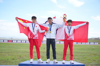 東亞青年運動會  田徑首日趙崑祥三級跳遠摘金