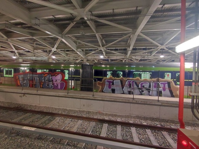 列車遭不明人士塗鴉  中捷公司報警追查並將開罰 | 華視新聞