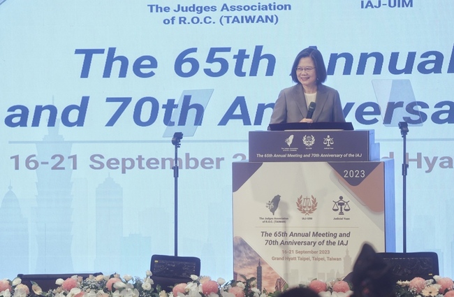 蔡總統：台灣致力國際最高標準司法獨立人權保障 | 華視新聞
