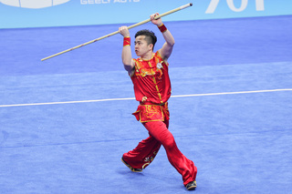 亞運武術南拳南棍  賴柏瑋劉菖閔以5、6名作收