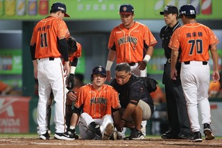 林安可先天二分髕骨非骨折  左膝挫傷腫脹待觀察