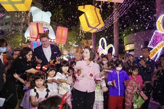 「屏東聖誕節」粉紅浪漫  12組燈飾夢幻登場