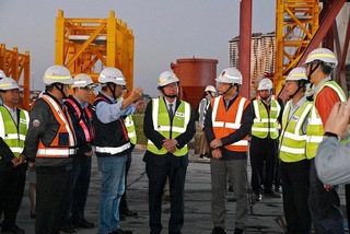 視察淡江大橋工程 鄭文燦：全力協助2年後如期完工