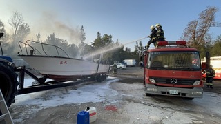 金門陽翟拖架上船舶燒毀 2技師燒燙傷後送台灣救治