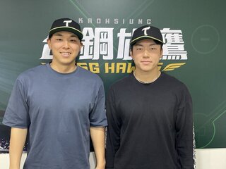 雄鷹隊2名日籍投手抵台 笠原祥太郎品嚐滷肉飯