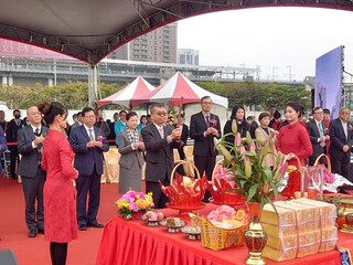 聯發科新竹高鐵大樓開工 蔡明介：展現對科技業信心