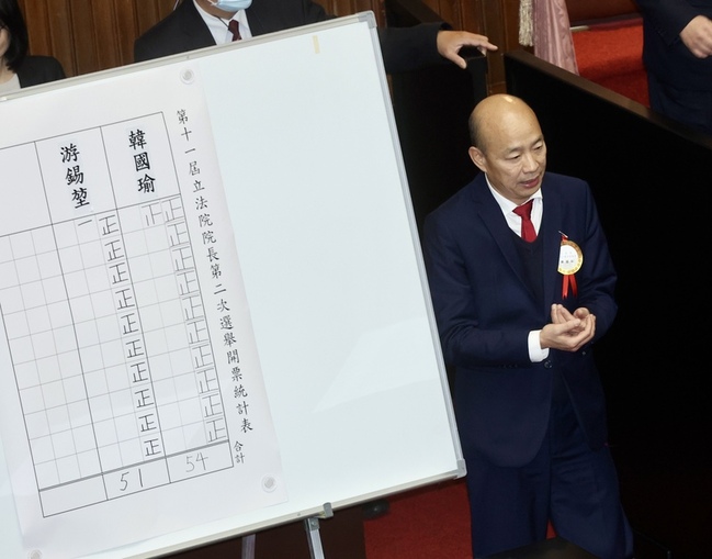 韓國瑜當選立法院長  政院盼共推福國利民法案 | 華視新聞