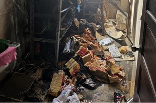 透天厝神明廳後儲放金紙突燃燒  新北警消迅速滅火