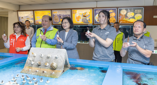 蔡總統手植珊瑚  鼓勵民眾重視海洋生態保育 | 華視新聞