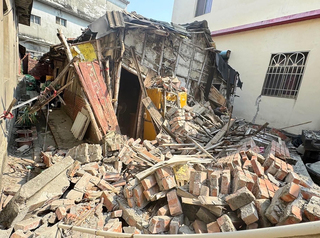 花蓮地震  彰化埔鹽平房倒塌幸無人受傷