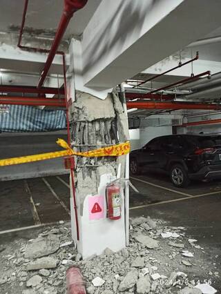 花蓮強震 新北土城社區鋼筋外露40餘戶疏散