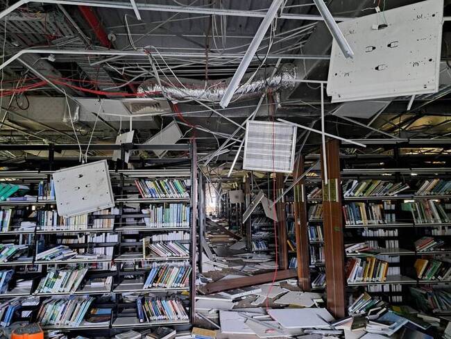 花蓮強震東華大學圖書館也有災情 校內外齊支持 | 華視新聞