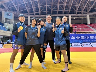 高市桃源國中柔道隊全中運摘金奪銀 9獎牌入袋