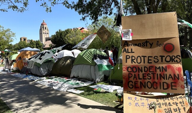 史丹佛、聖克拉拉大學和平示威 展現校園團結籲反戰 | 華視新聞