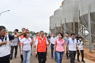 視察台糖畜殖場  陳建仁讚現代化綠能循環豬場