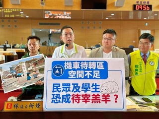 台中機車待轉區空間太小 議員籲改善交通陷阱