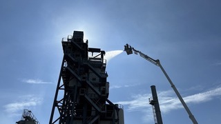 台南市瀝青工廠高塔加熱爐異常冒煙 灌救解除無人傷