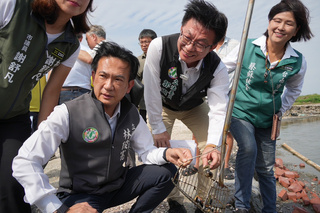 台南七股養殖文蛤災損 立委辦會勘盼專案救助