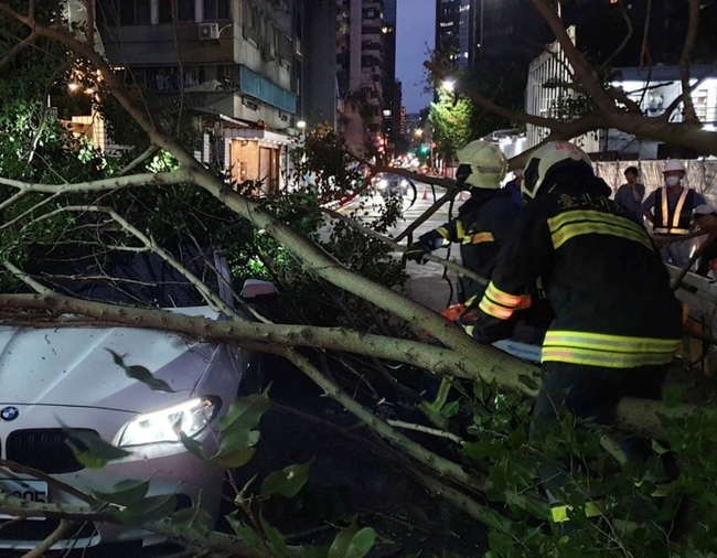 北市路樹傾倒壓1車3人受困  警消救援無人送醫 | 華視新聞
