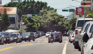 南投草屯敦和國小榕樹倒塌 女騎士路過遭壓命危