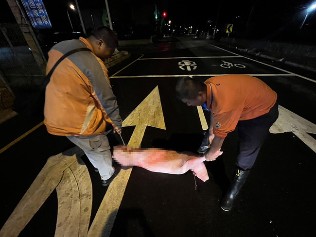 員林清潔隊路上撿獲半頭生鮮豬肉 彰警協尋物歸原主 | 華視新聞