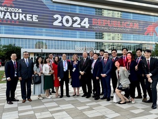 民進黨訪團觀摩共和黨全代會 與蓬佩奧等政要互動